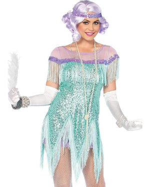 20s Aqua Foxtrot Flirt Flapper Womens Costume