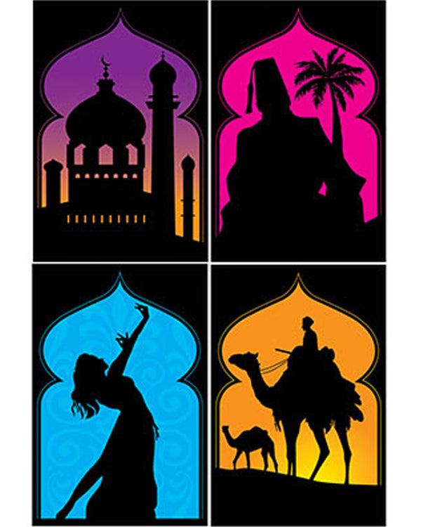 Arabian Nights Silhouettes Pack of 4