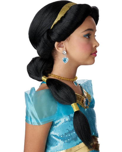 Arabian Princess Black Ponytail Kids Wig