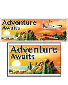 Around the World Sign Banner