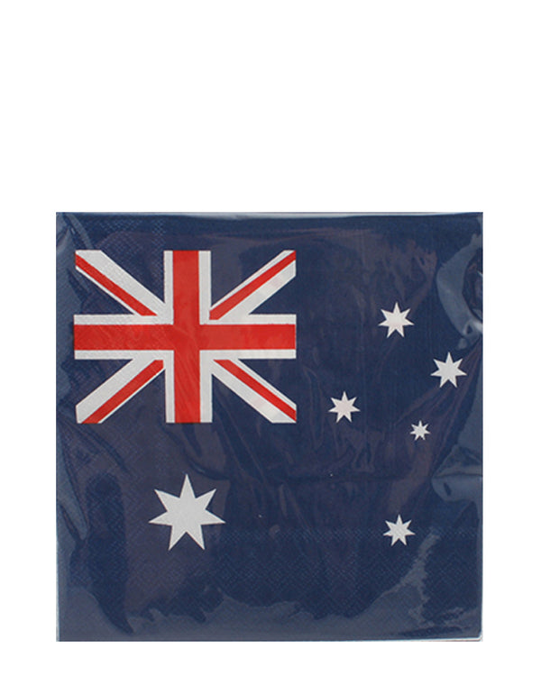 Australian Flag Napkins Pack of 20