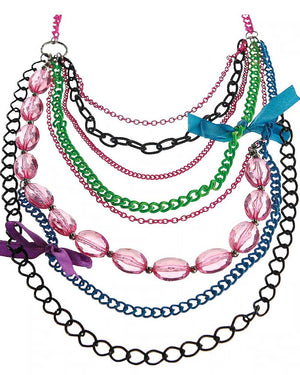 Awesome 80s Multi Chain Necklace