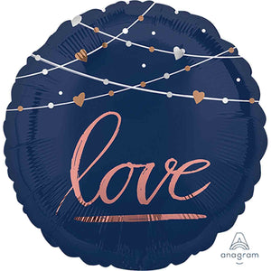 45cm Standard HX Navy Wedding love Balloon