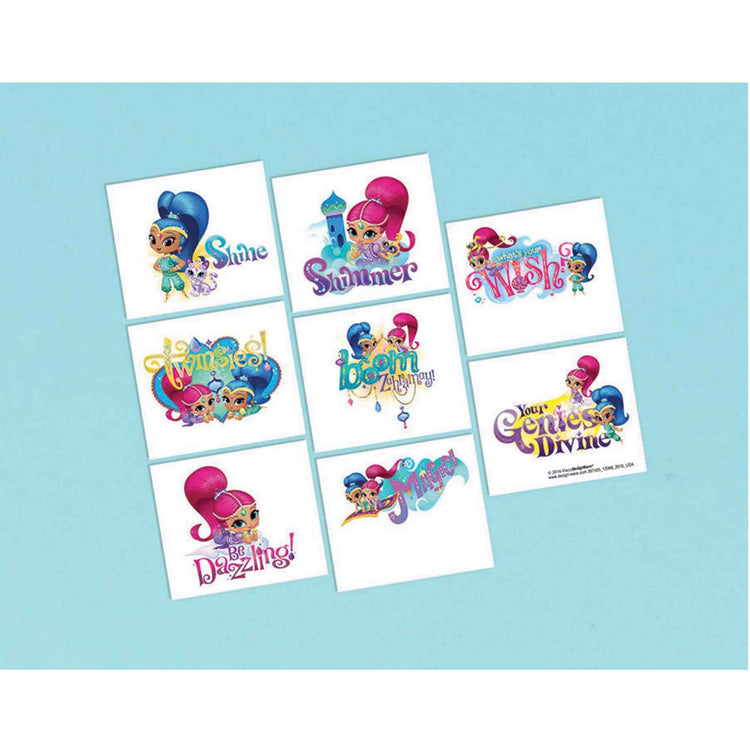 Shimmer and Shine Tattoo Favours Pack of 8