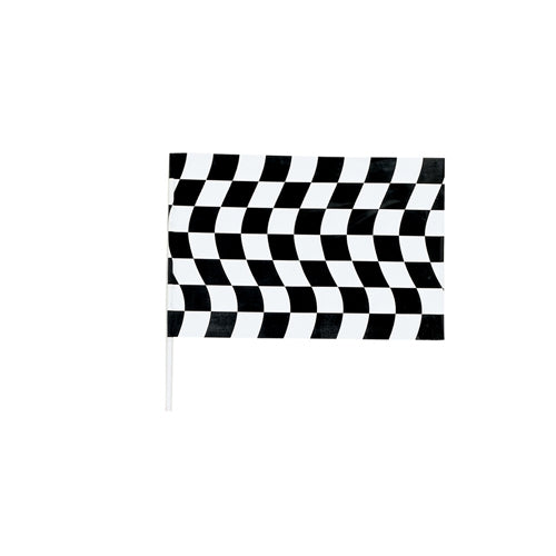 Black & White Check Jumbo Flag Plastic 1.21m x 85cm