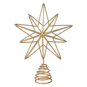 Christmas Cosy Copper Gold Star Tree Topper