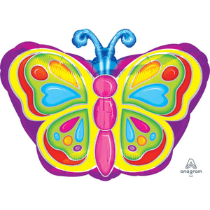 Junior Shape XL Bright Butterfly Balloon