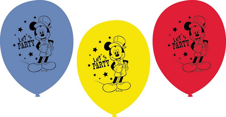Disney Mickey Carnival 30cm Latex Balloons Pack of 6