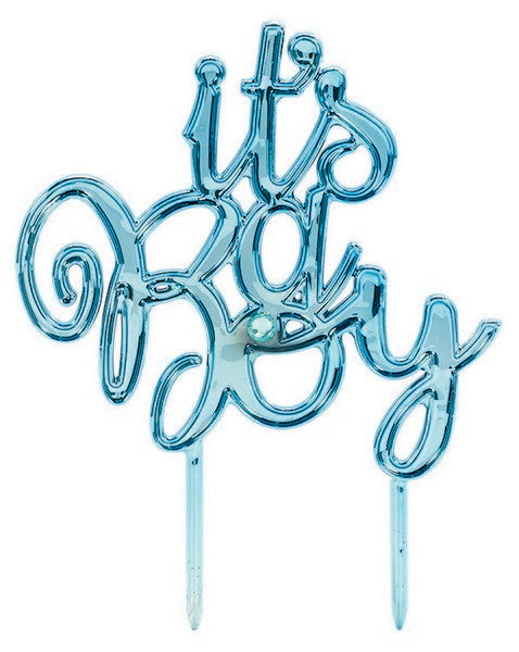 Baby Shower Its a Boy Plastic Cake Topper