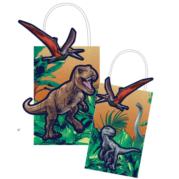 Jurassic Into The Wild Create Your Own Paper Kraft Bags Pack of 8