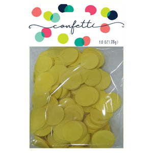 Confetti Circles Yellow 2cm Tissue Paper 28g