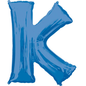 SuperShape Letter K Blue Balloon