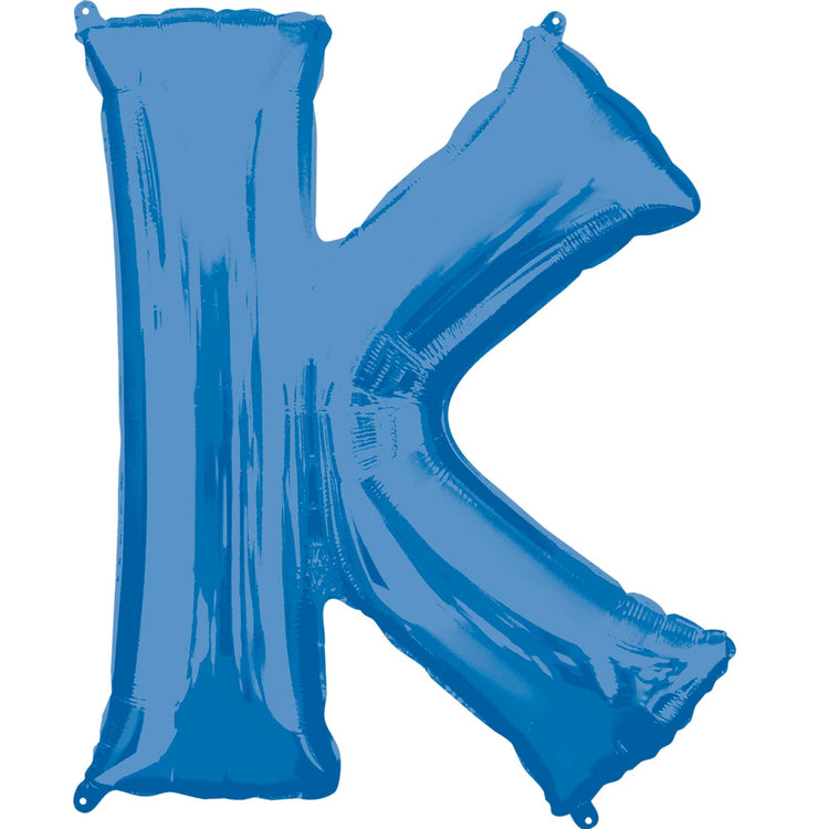 SuperShape Letter K Blue Balloon