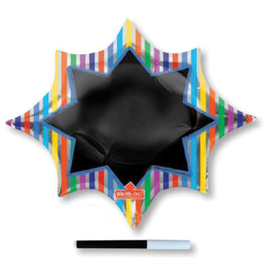 SuperShape XL Write-On Burst Black Board Star Balloon