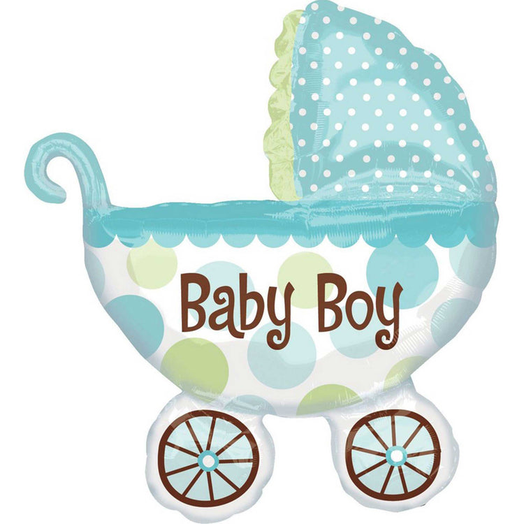 SuperShape XL Baby Buggy Boy Balloon