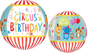 Orbz XL Circus Theme Birthday Balloon