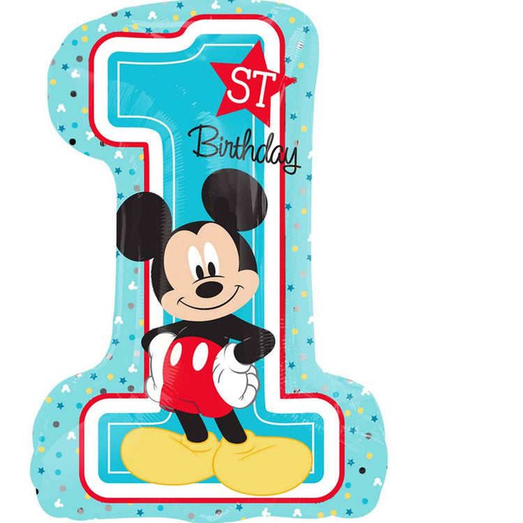 SuperShape XL Mickey 1st Birthday Balloon