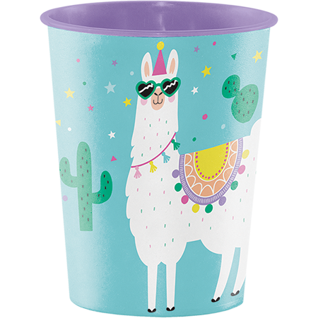 Llama Party Keepsake Souvenir Favor Cup Plastic 473ml