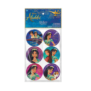 Disney Aladdin Favour Stickers Pack of 24