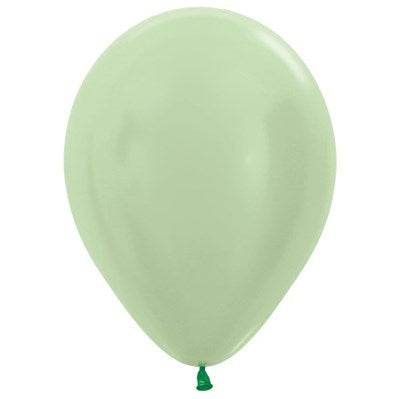 Sempertex 30cm Satin Pearl Green Latex Balloons 430, 100PK Pack of 100