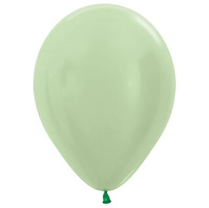 Sempertex 30cm Satin Pearl Green Latex Balloons 430, 25PK Pack of 25