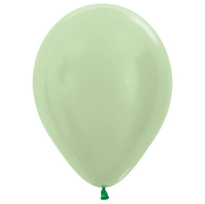 Sempertex 30cm Satin Pearl Green Latex Balloons 430 25PK Pack of 25