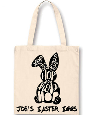 Hop Hop Bunny Personalised Easter Bag