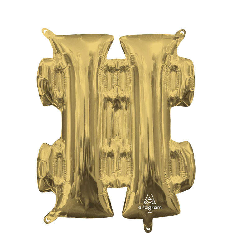 Symbol # White Gold Balloon