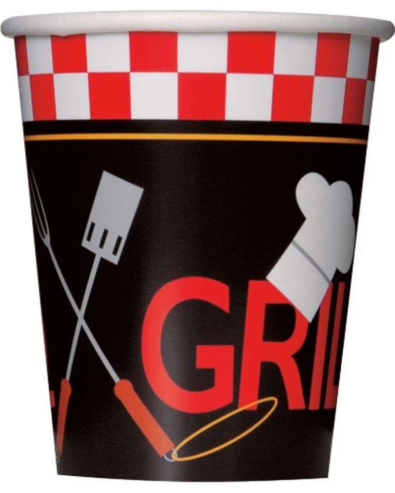 Backyard BBQ 266ml Paper Cups Pack of 8