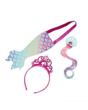 Barbie Mermaid Faux Bag Hair Comb and Headband Set