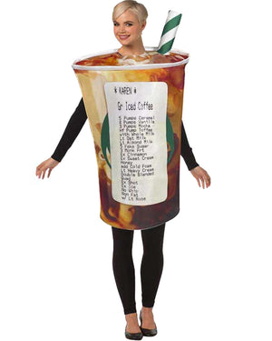 Baristas Nightmare Coffee Cup Adult Costume