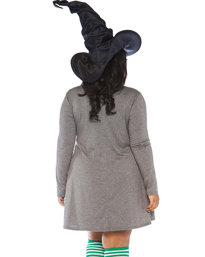 Basic Witch Jersey Dress Womens Plus Size Costume