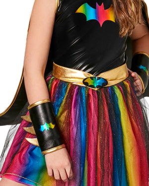 Batgirl Rainbow Tutu Dress Deluxe Girls Costume