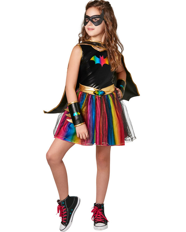 Batgirl Rainbow Tutu Dress Deluxe Girls Costume