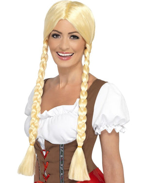 Bavarian Beauty Blonde Plaited Wig