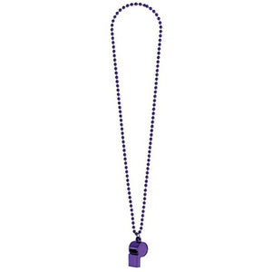 Team Spirit Purple Whistle Chain Necklace