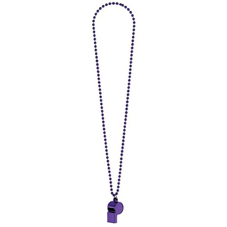 Team Spirit Purple Whistle Chain Necklace