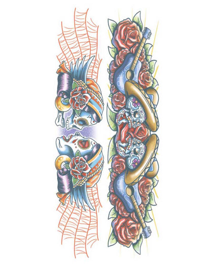 Body Bands Day of the Dead Temporary Tattoos