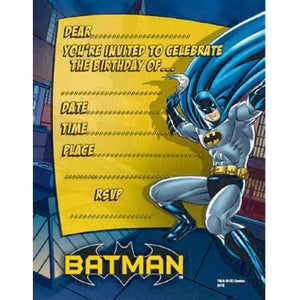 Batman Party Invitations Pack of 8