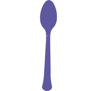 Premium Spoons 20 Pack New Purple - Extra Heavy Weight Pack of 20