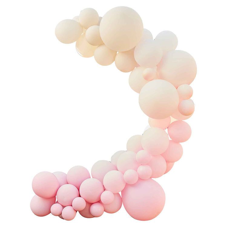 Balloon Arch Pink, Cream & White Pack of 78