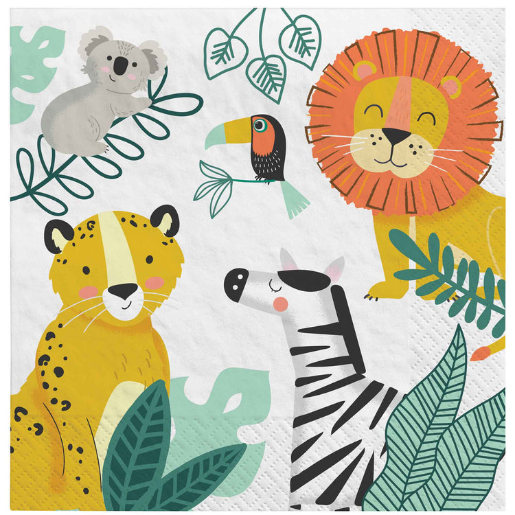 Get Wild Jungle Lunch Napkins Pack of 16