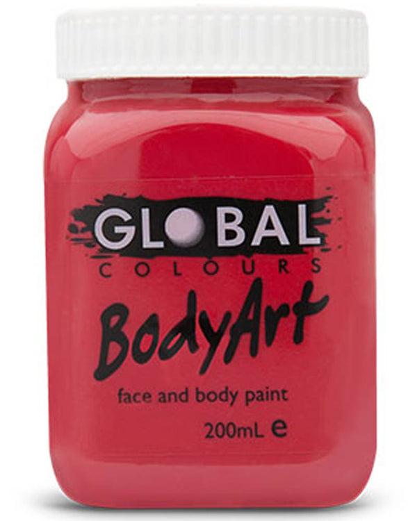 BodyArt Deep Red Paint Jar 200ml