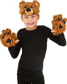 Bear Plush Headband and Paws Deluxe Set
