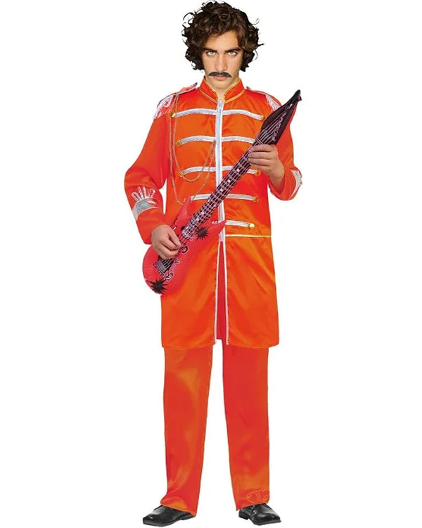 1960s Band Orange Mens Costume