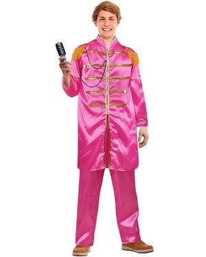 1960s Band Pink Mens Costume