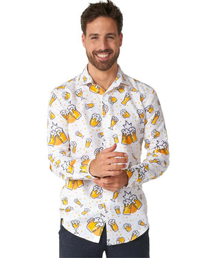 Beer White Mens Suitmeister Shirt
