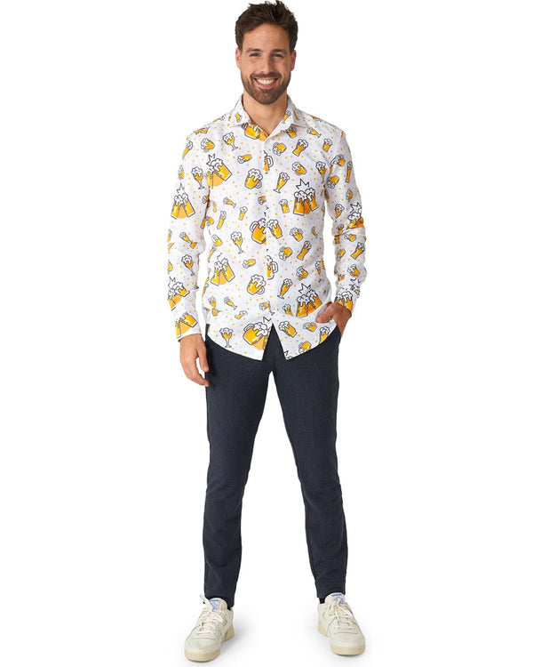 Beer White Mens Suitmeister Shirt