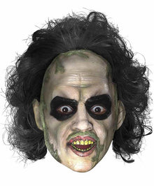 Beetlejuice Three Quarter Latex Halloween Mask with Hair
