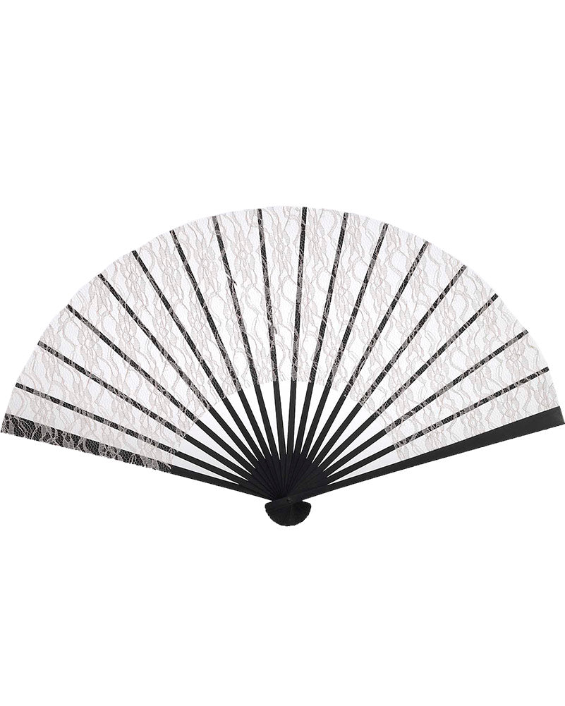 Beige Lace Fan
